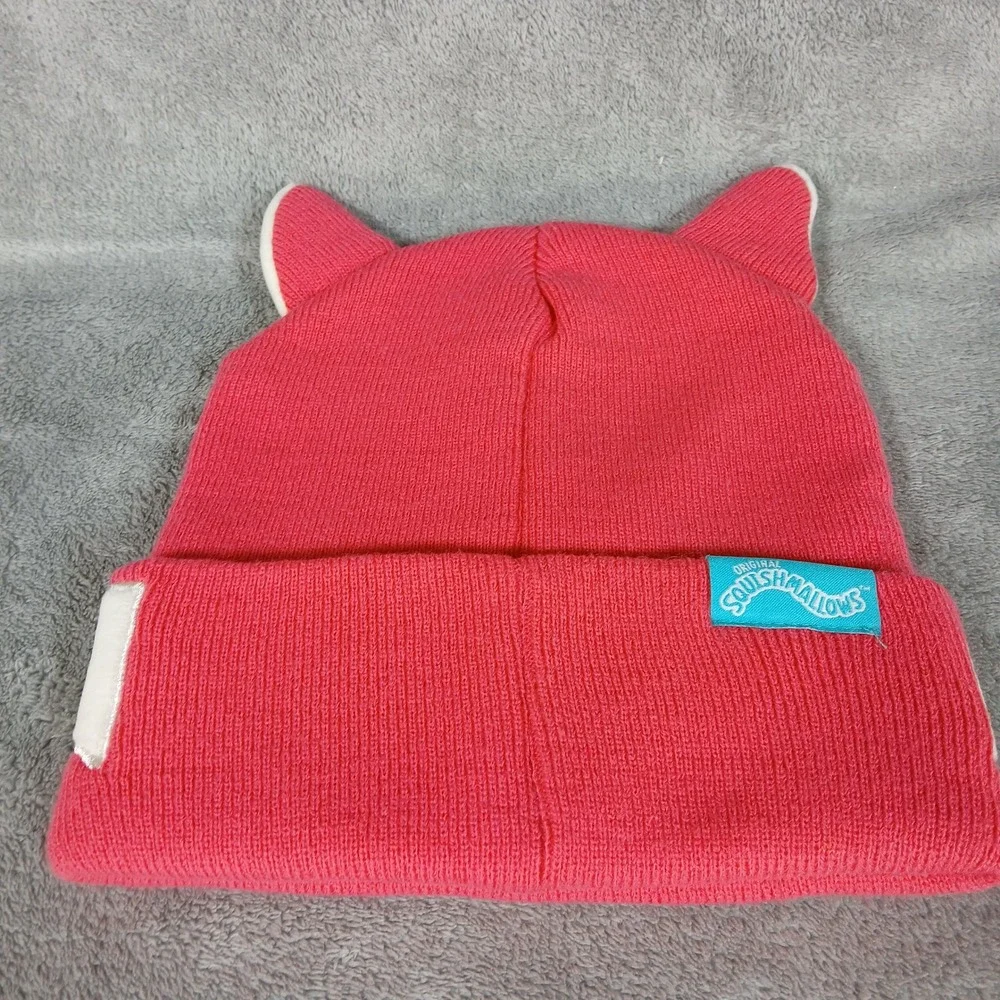 Squishmallows Beanie Youth OSFM Fifi the Fox Pink Acrylic Knit Hat